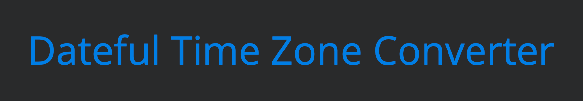 Dateful Time Zone Converter logo