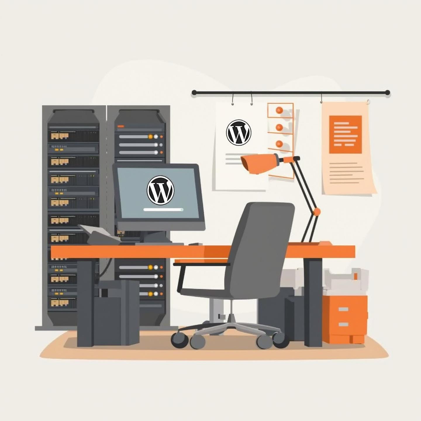 Choosing WordPress hosting illustration