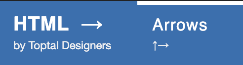 HTML Arrows
