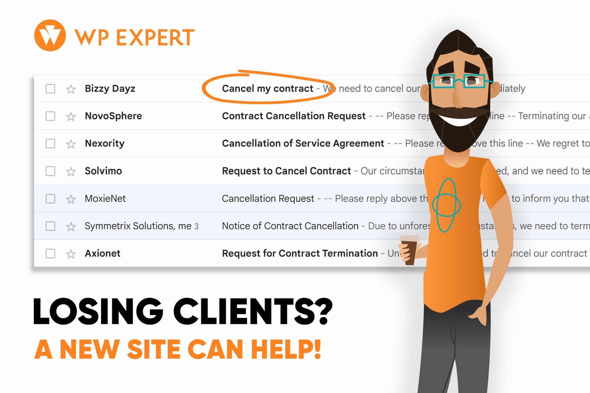 Losing clients? A new site can help!