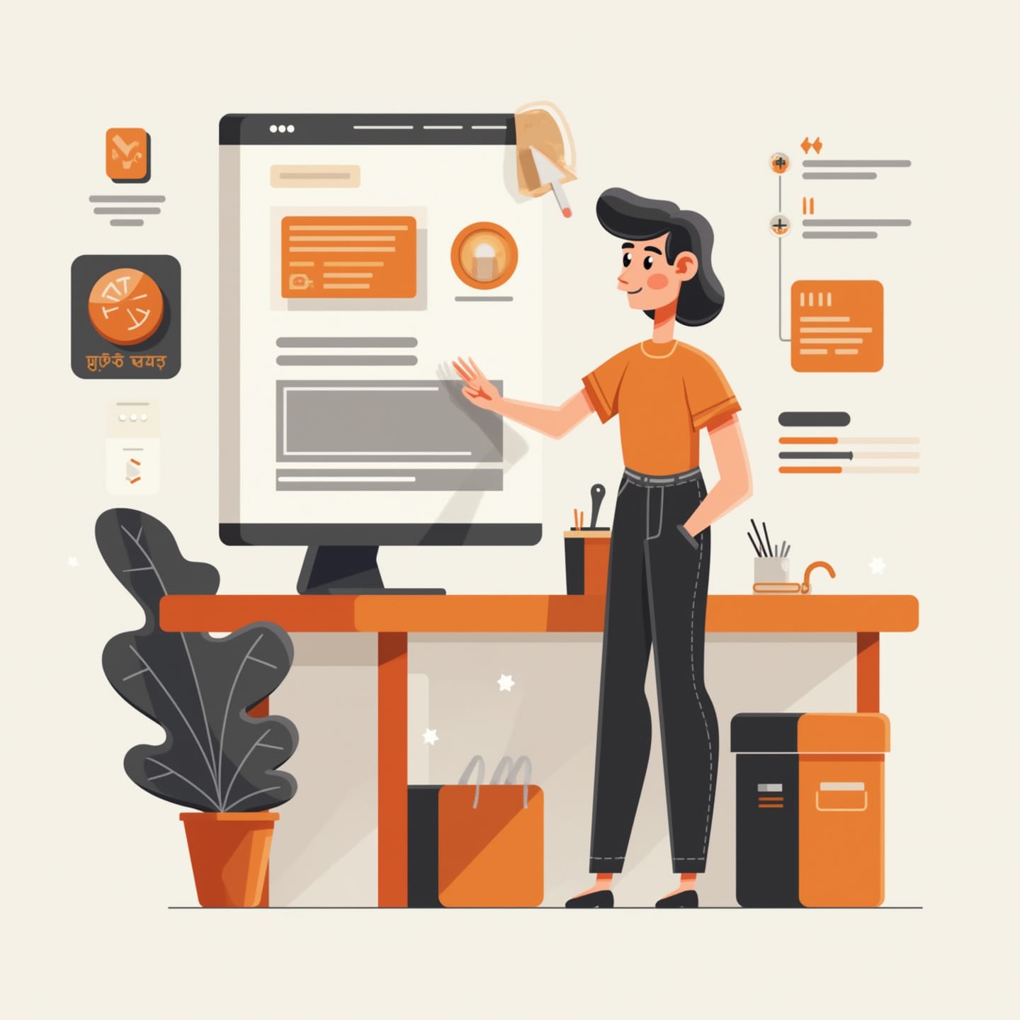 Website micro-interactions demonstrated through animated interface elements