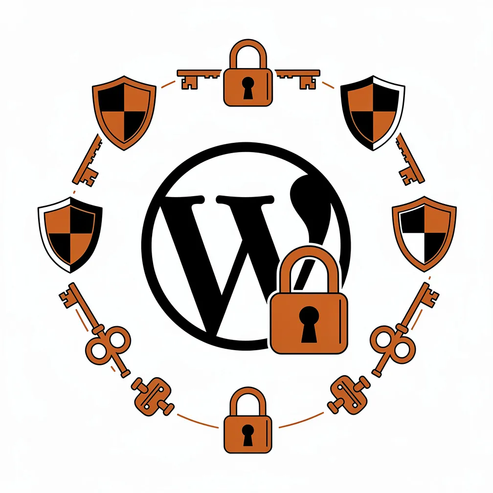Secure WordPress Logo Illustration