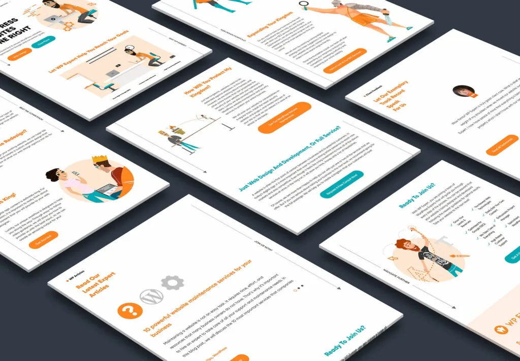 Illustration of web pages