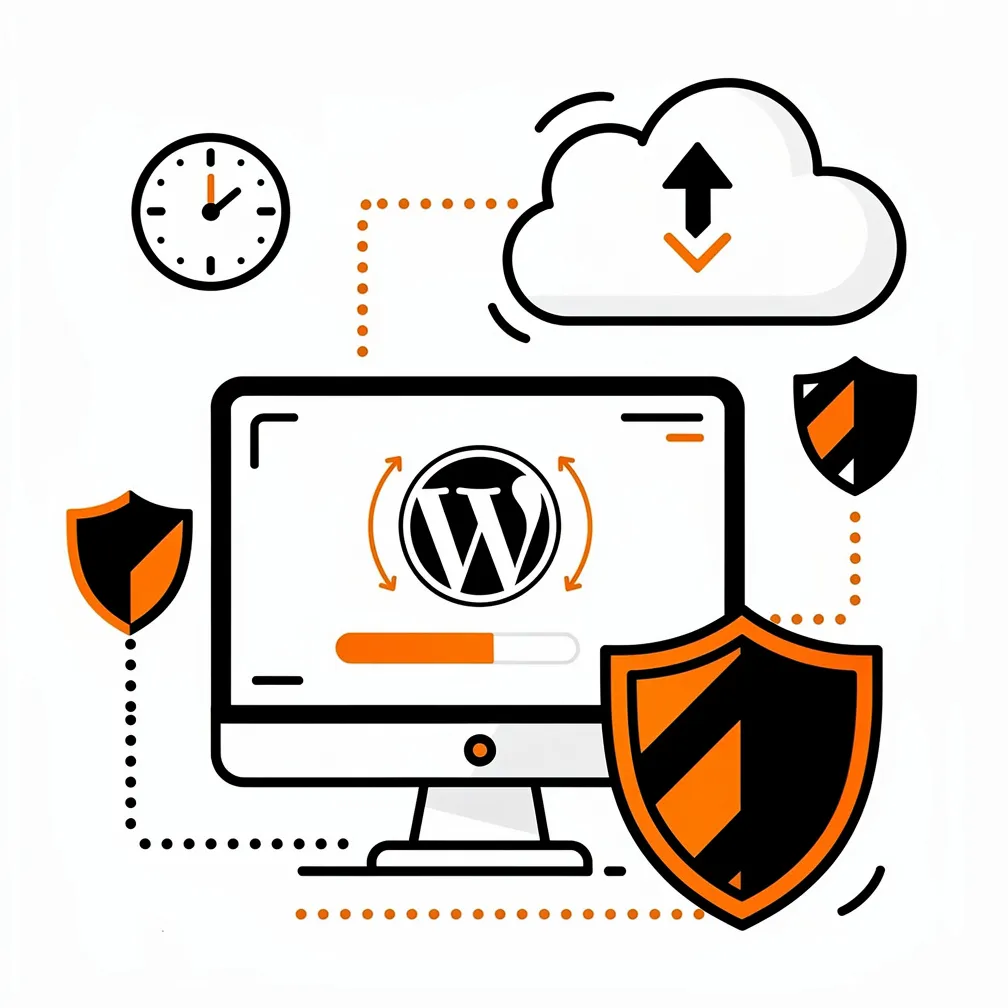 WordPress Backup Cloud Icon